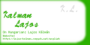 kalman lajos business card